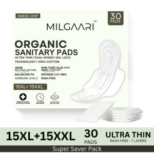 Organic Ultra Thin 100% Pure Cotton Pads 15XL+15XXL