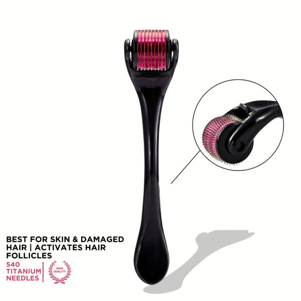 Derma Roller 540 Titanium Alloy Needles Promotes Beard & Hair Growth