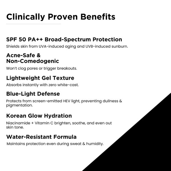 SPF 50PA++ Gel Vitamin C + Niacinamide Korean Sunscreen 50g - Image 7