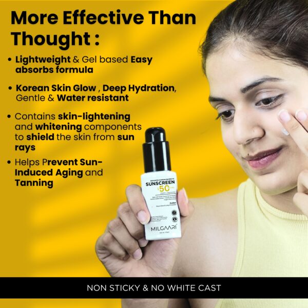 SPF 50PA++ Gel Vitamin C + Niacinamide Korean Sunscreen 50g - Image 3