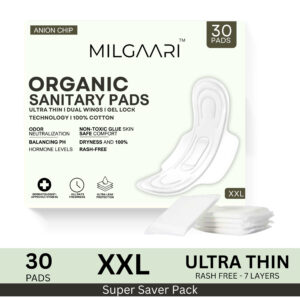 Organic Ultra Thin 100% Pure Cotton Pads 30XXL