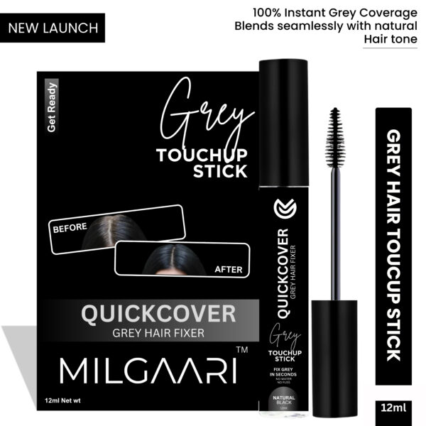 QuickCover Grey Touch-Up Stick Instant Grey Hair Coverage 12ml