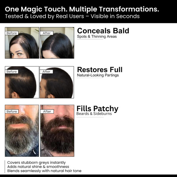 QuickCover Grey Touch-Up Stick Instant Grey Hair Coverage 12ml - Image 5