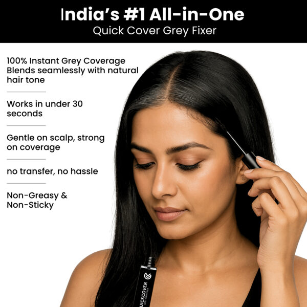 QuickCover Grey Touch-Up Stick Instant Grey Hair Coverage 12ml - Image 2