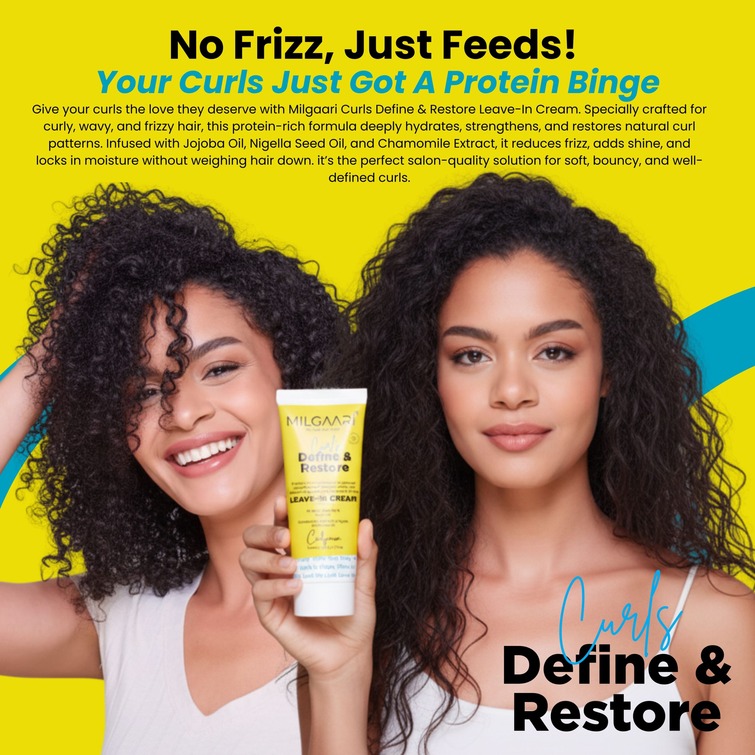 Curls Define & Restore Leave in Cream - Image 2