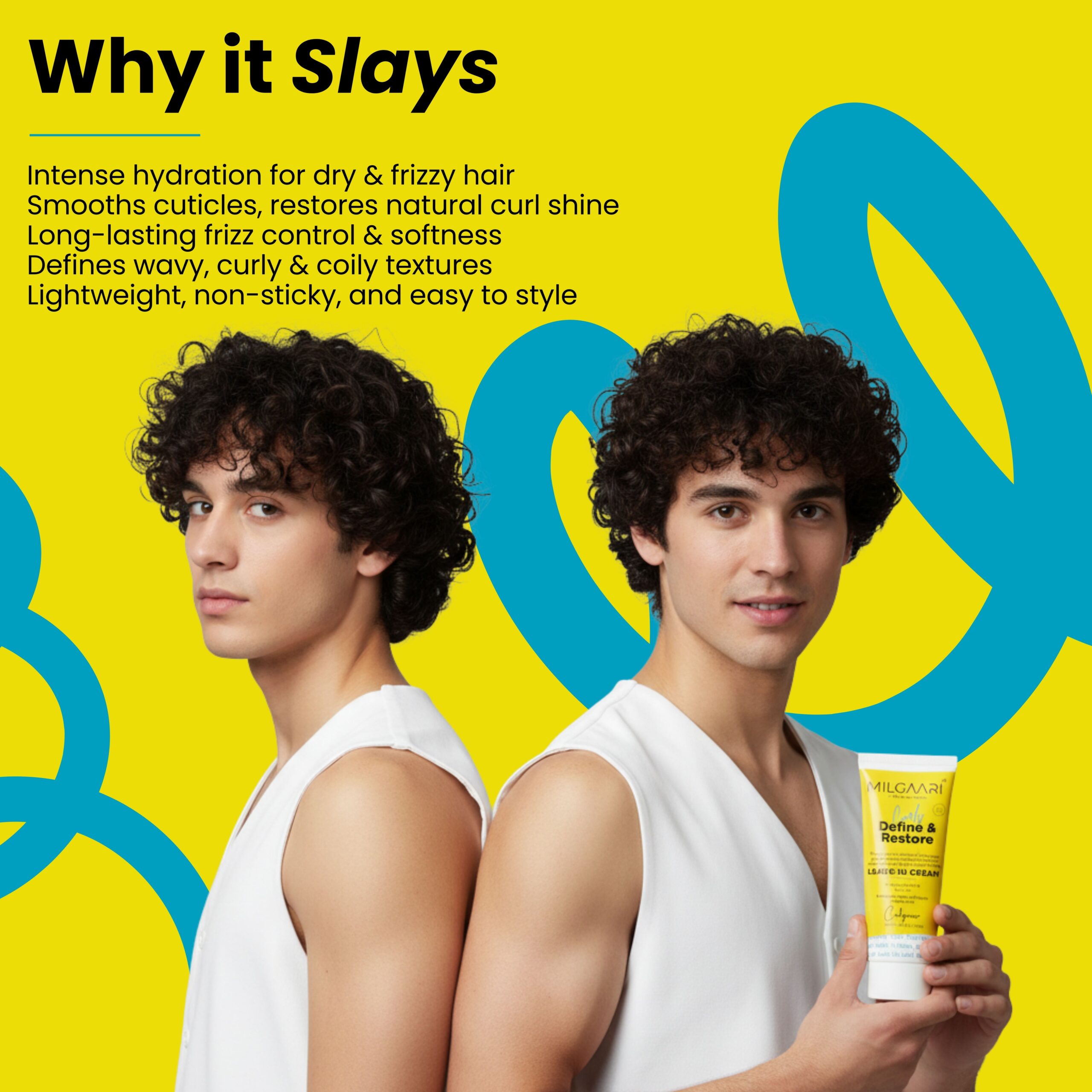 Curls Define & Restore Leave in Cream - Image 7